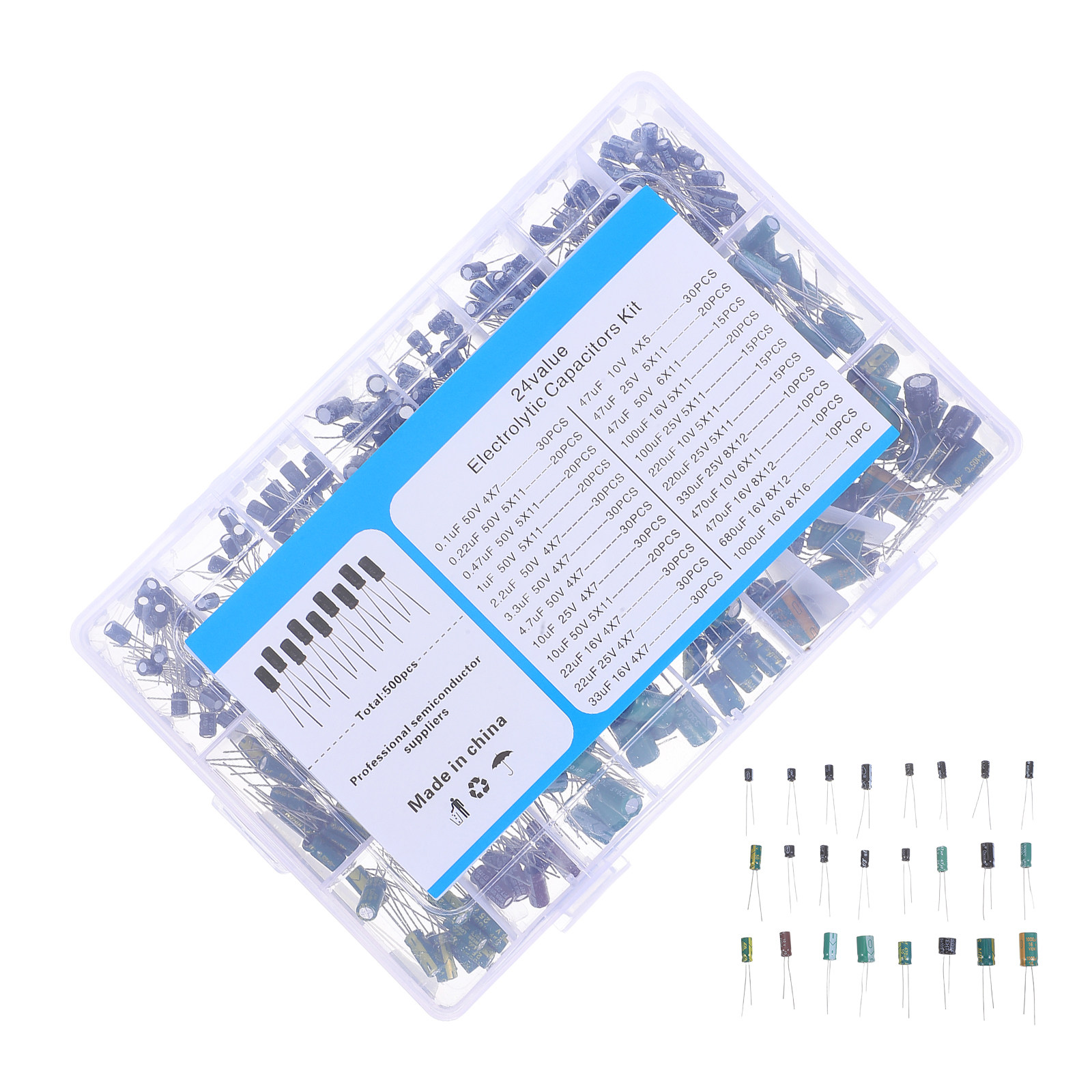 Electronics Repair In Usa - 500 stuks aluminium elektrolytische condensatoren, een